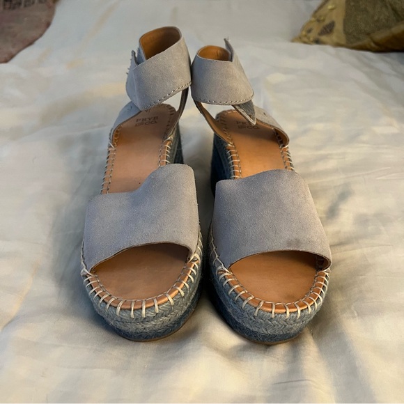 Frye & Co. Blue Ombre Espadrille Wedge Sandals - Picture 2 of 6